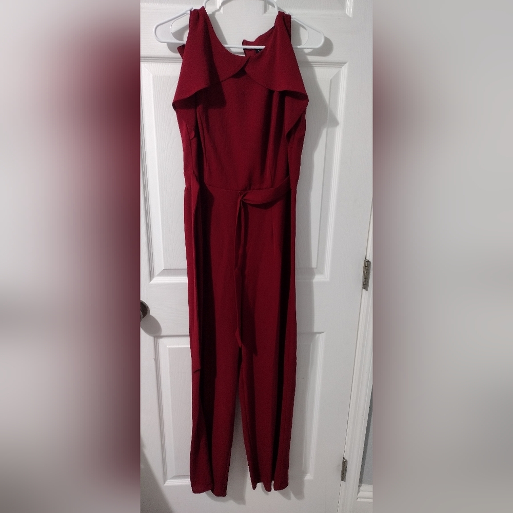 Red sleeveless Romper